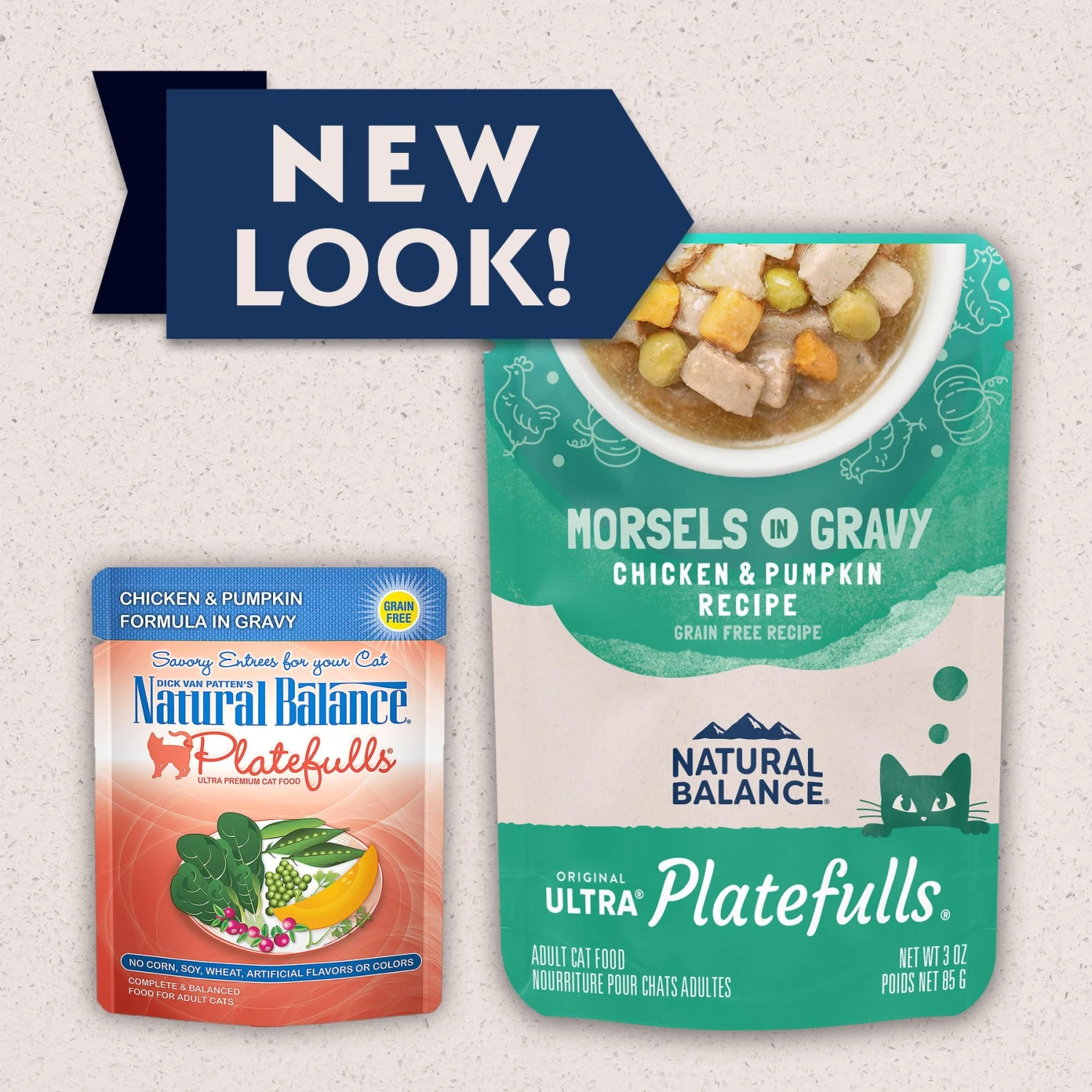 Natural Balance Platefulls Chicken & Pumpkin Formula In Gravy Grain-Free Cat Food Pouches 4 Natural Balance Platefulls Chicken & Pumpkin Formula In Gravy Grain-Free Cat Food Pouches - Image 2