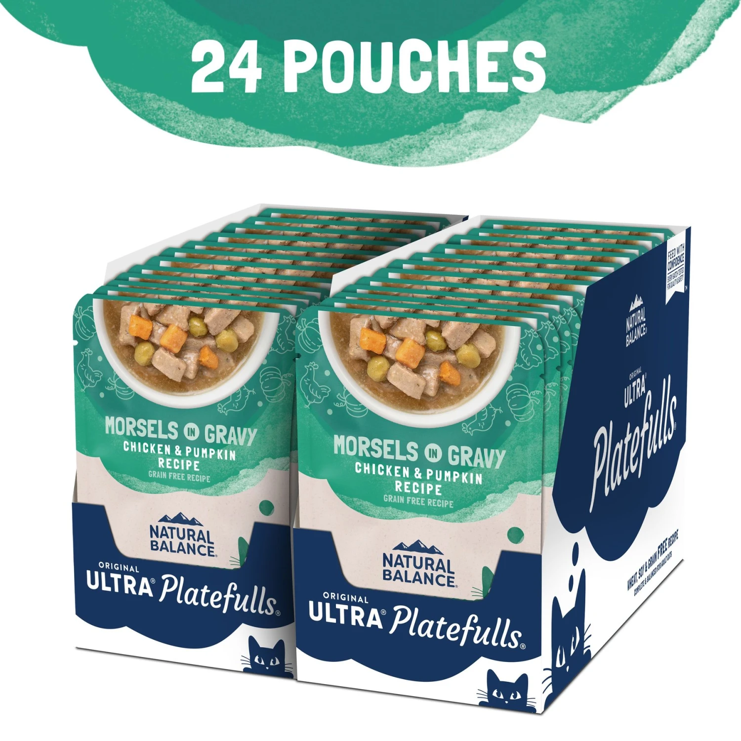 Natural Balance Platefulls Chicken & Pumpkin Formula In Gravy Grain-Free Cat Food Pouches 6 Natural Balance Platefulls Chicken & Pumpkin Formula In Gravy Grain-Free Cat Food Pouches - Image 4