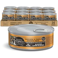 Dave's Pet Food Naturally Healthy Chicken & Duck Dinner Paté Cat Wet Food, 5.5-oz Can, Case Of 24