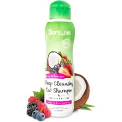TropiClean Berry & Coconut Deep Cleansing Cat Shampoo, 12-oz Bottle