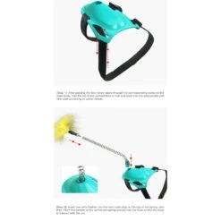 EYS Handsfree Teaser Wand Cat Toy, Blue -Furry Friends 770406 PT3. AC SS1800 V1676052574