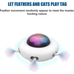 Shele UFO Interactive Cat Toy, White, Small -Furry Friends 771318 PT5. AC SS1800 V1676052632
