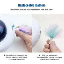 Shele UFO Interactive Cat Toy, White, Small -Furry Friends 771318 PT6. AC SS1800 V1676063312