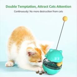 Shele Tumbler Interactive Cat Toy, Turquoise -Furry Friends 771334 PT2. AC SS1800 V1676298703