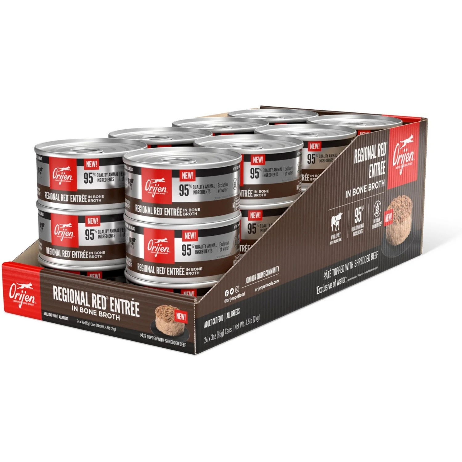 ORIJEN Regional Red Entree In Bone Broth Wet Cat Food & ORIJEN Regional Red Grain-Free Dry Cat Food 9 ORIJEN Regional Red Entree In Bone Broth Wet Cat Food & ORIJEN Regional Red Grain-Free Dry Cat Food - Image 7