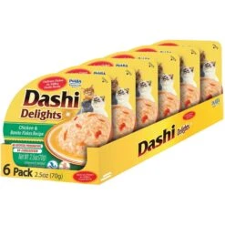 Inaba Dashi Delights Chicken & Bonito Flakes Flavored Bits In Broth Cat Food Topping