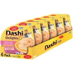Inaba Dashi Delights Chicken With Salmon Flavored Bits In Broth Cat Food Topping