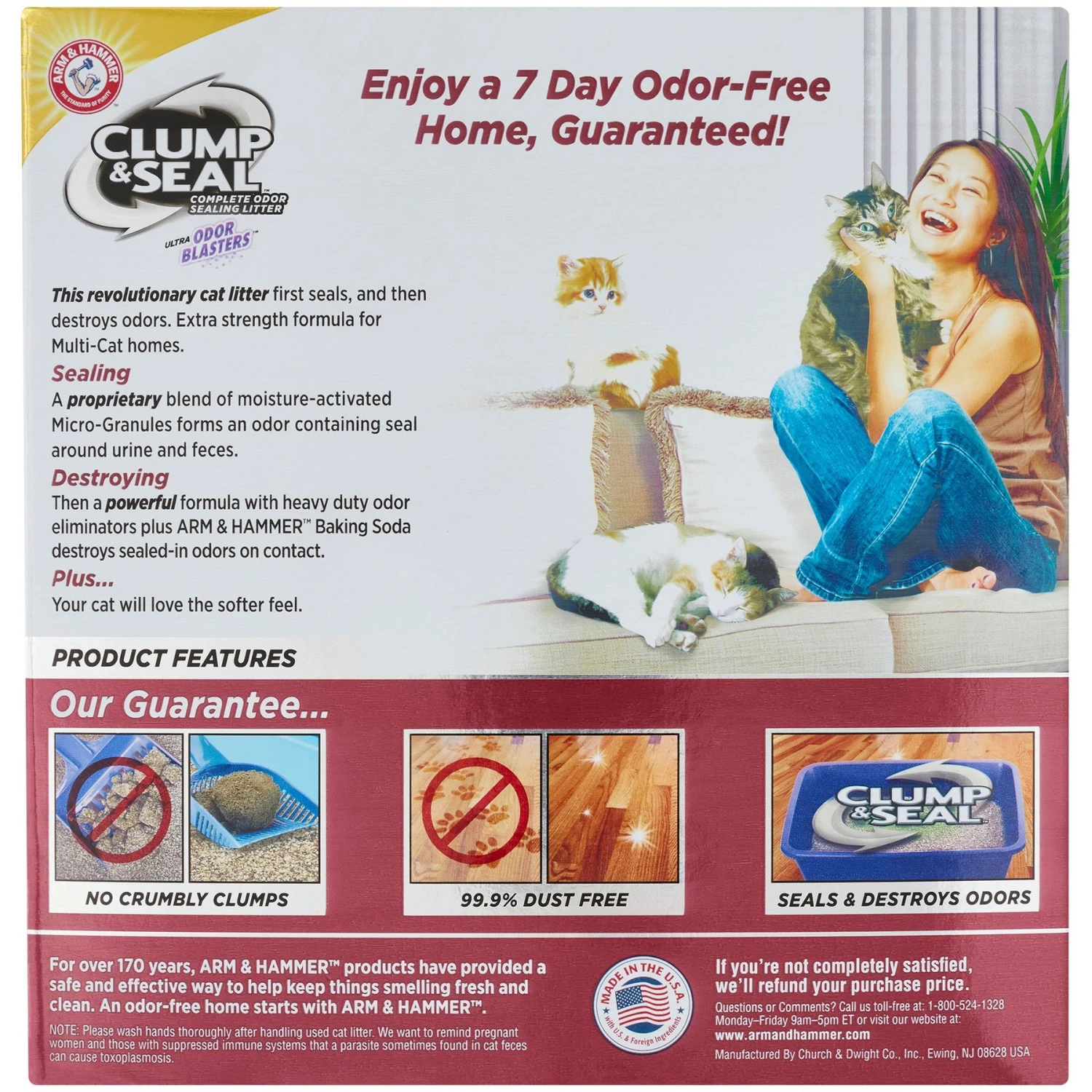 Arm & Hammer Litter Clump & Seal Multi-Cat Scented Clumping Clay Cat Litter 4 Arm & Hammer Litter Clump & Seal Multi-Cat Scented Clumping Clay Cat Litter - Image 2