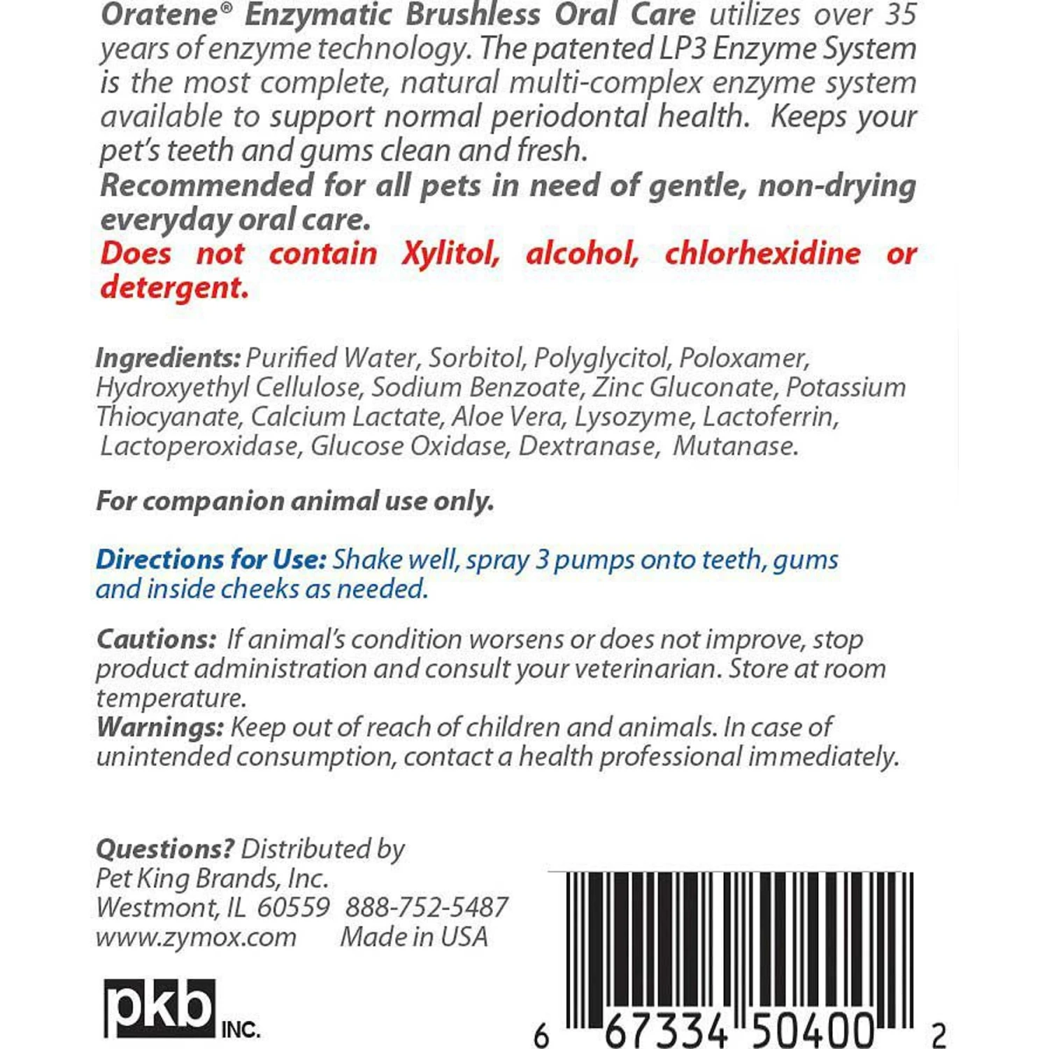Oratene Enzymatic Brushless Oral Care Dog & Cat Dental Water Additive & Oratene Enzymatic Brushless Oral Care Dog & Cat Breath Freshener 10 Oratene Enzymatic Brushless Oral Care Dog & Cat Dental Water Additive & Oratene Enzymatic Brushless Oral Care Dog & Cat Breath Freshener - Image 8