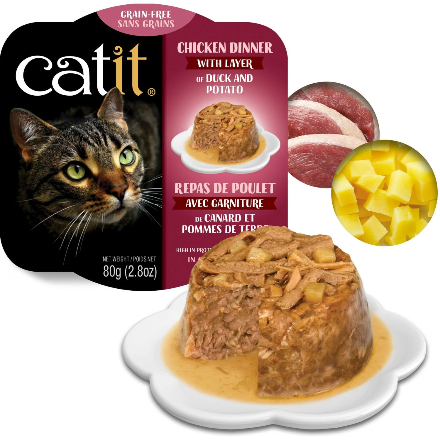 Catit Dinner Chicken With Duck & Potato Cat Wet Food, 2.8-oz Can 5 Catit Dinner Chicken With Duck & Potato Cat Wet Food, 2.8-oz Can - Image 3