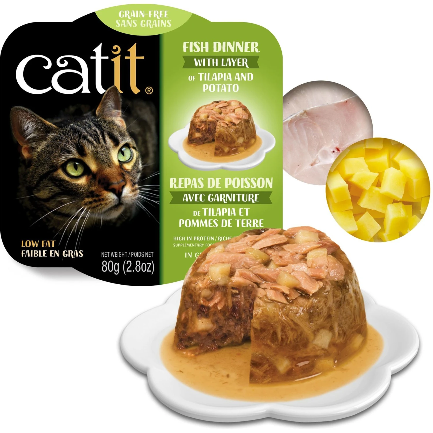Catit Dinner Ocean Fish With Tilapia & Potato Cat Wet Food, 2.8-oz Can 4 Catit Dinner Ocean Fish With Tilapia & Potato Cat Wet Food, 2.8-oz Can - Image 2