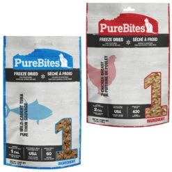 PureBites Chicken Breast Freeze-Dried Raw Cat Treats & PureBites Tuna Freeze-Dried Raw Cat Treats