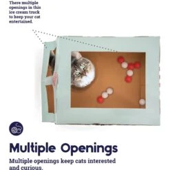 Catstages Kitty Cat Play Condo Ice Cream Truck Cat Toy, Mint -Furry Friends 786934 PT2. AC SS1800 V1682618067
