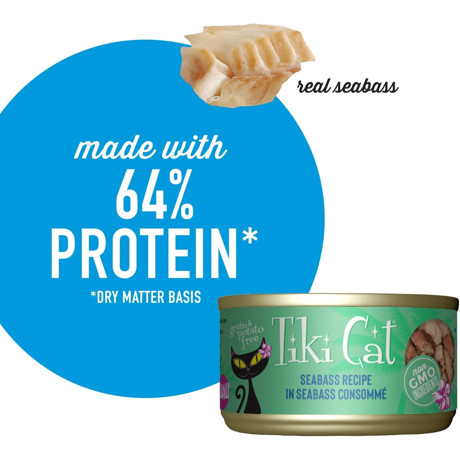 Tiki Cat Luau Seabass In Seabass Consomme Grain-Free Canned Cat Food 7 Tiki Cat Luau Seabass In Seabass Consomme Grain-Free Canned Cat Food - Image 5