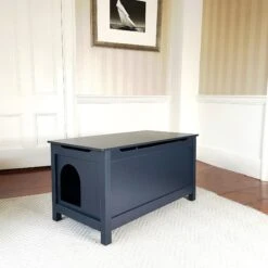 Designer Pet Products Parker Designer Catbox Litter Box Enclosure, Charcoal Black -Furry Friends 790966 PT4. AC SS1800 V1679341126