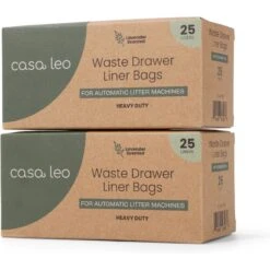 Casa Leo Leo's Loo Lavender Scented Self-Cleaning Drawstring Waste Drawer Box Liners