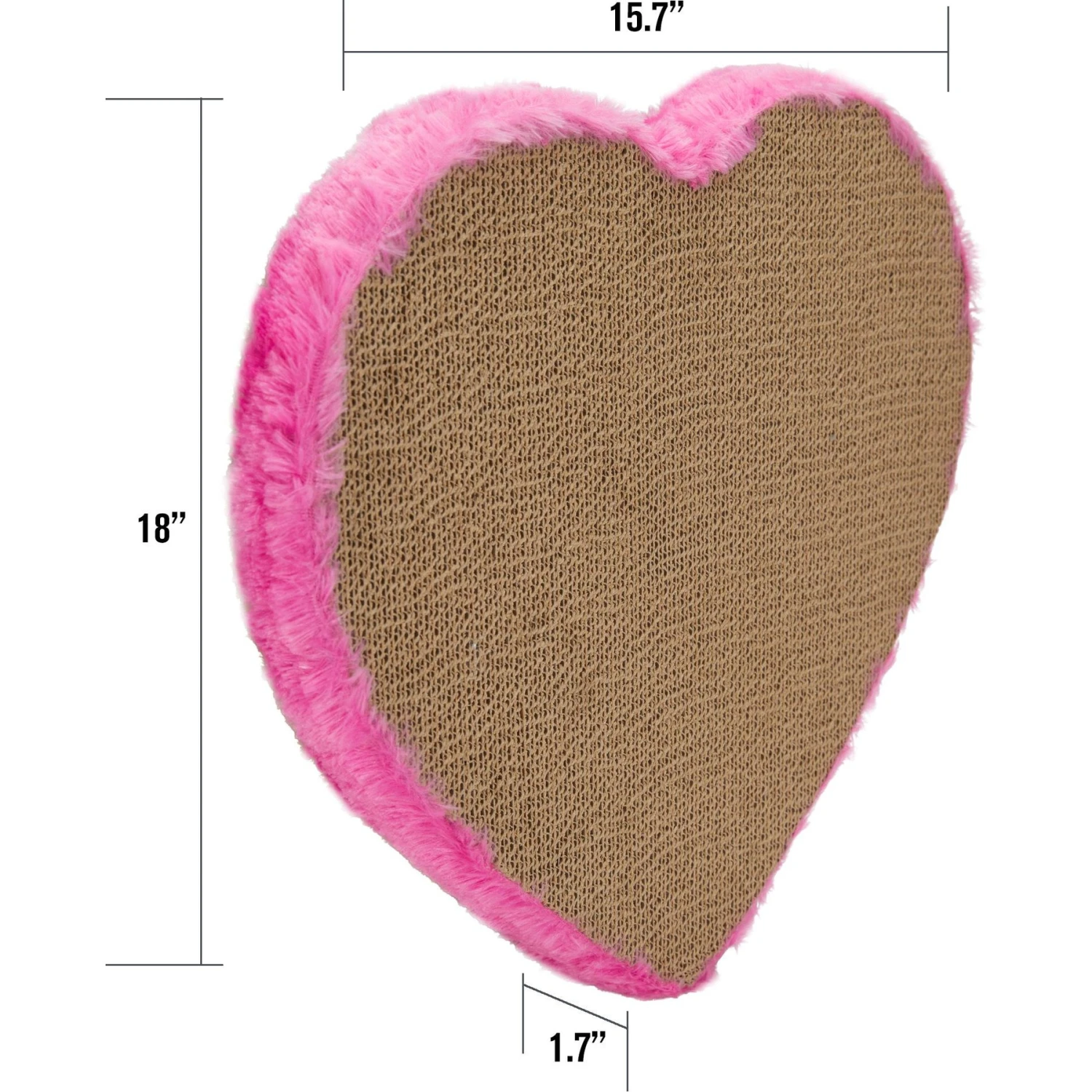 Kensie Fur Heart Cat Scratcher, Pink, Large 5 Kensie Fur Heart Cat Scratcher, Pink, Large - Image 3