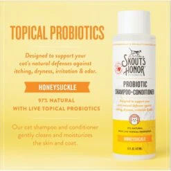Skout's Honor Probiotic Honeysuckle Cat Shampoo & Conditioner, 16-oz Bottle -Furry Friends 808150 PT3. AC SS1800 V1680289998
