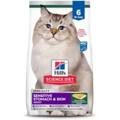 Hill's Science Diet Sensitive Stomach & Sensitive Skin Pollock Meal & Barley Recipe Adult Dry Cat Food