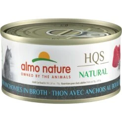 Almo Nature HQS Natural Tuna With Anchovies In Broth Grain-Free Wet Cat Food, 2.47-oz Can, Case Of 24