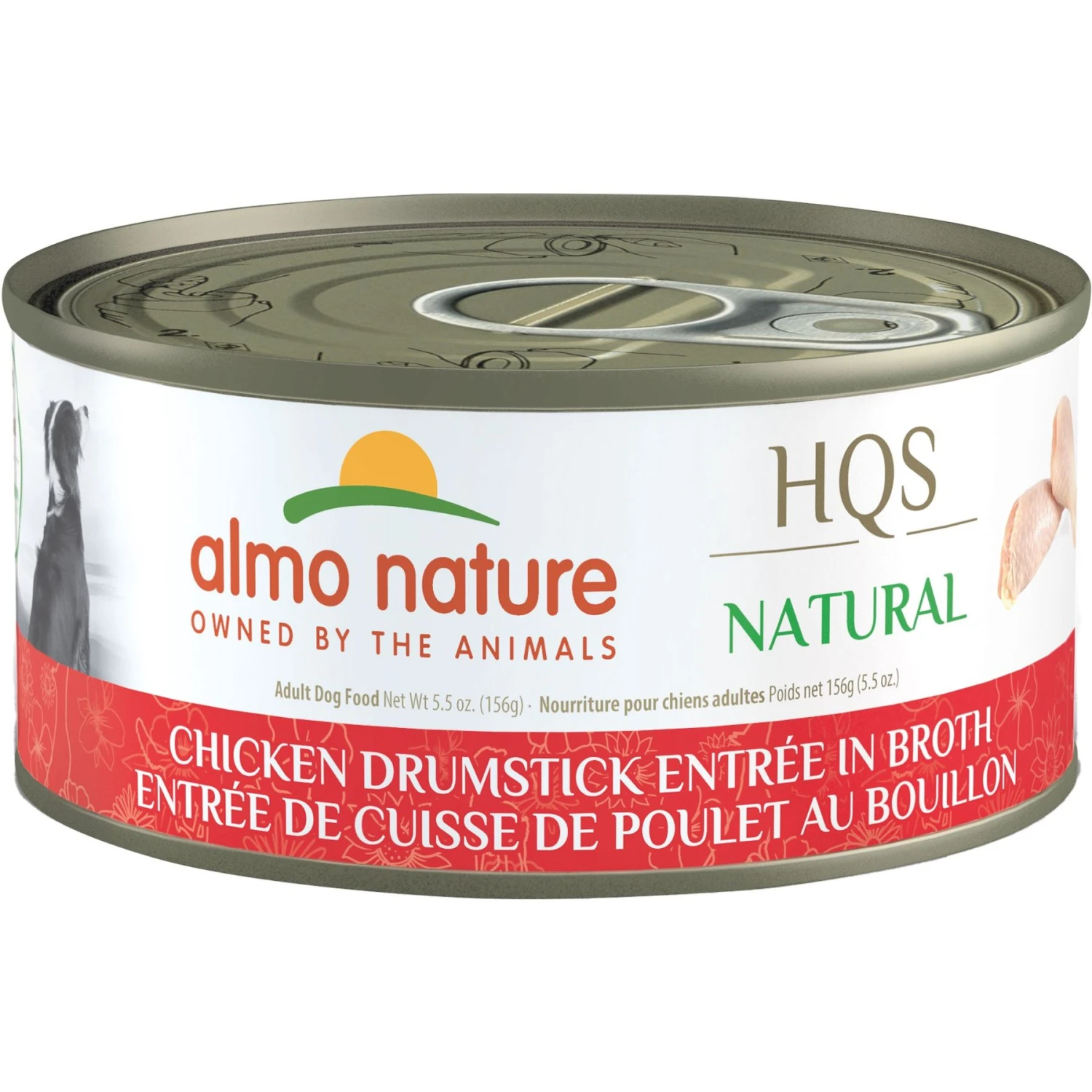 Almo Nature HQS Natural Chicken Drumstick Entree In Broth Wet Dog Food, 5.5-oz Can, Case Of 12 3 Almo Nature HQS Natural Chicken Drumstick Entree In Broth Wet Dog Food, 5.5-oz Can, Case Of 12