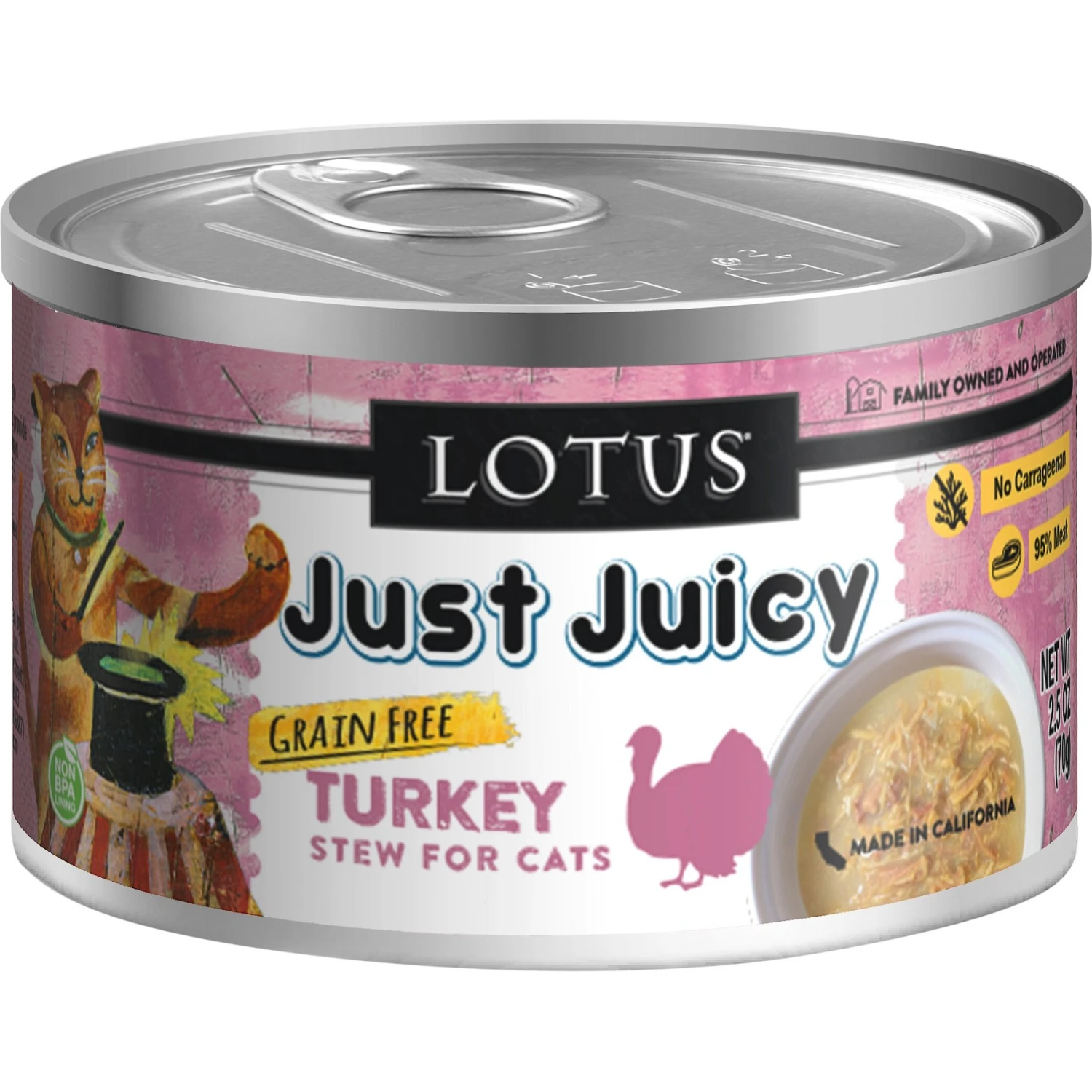 Lotus Just Juicy Turkey Stew Grain-Free Canned Cat Food 3 Lotus Just Juicy Turkey Stew Grain-Free Canned Cat Food