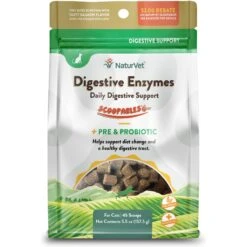 NaturVet Scoopables Digestive Enzymes Cat Supplement, 5.5-oz Bag