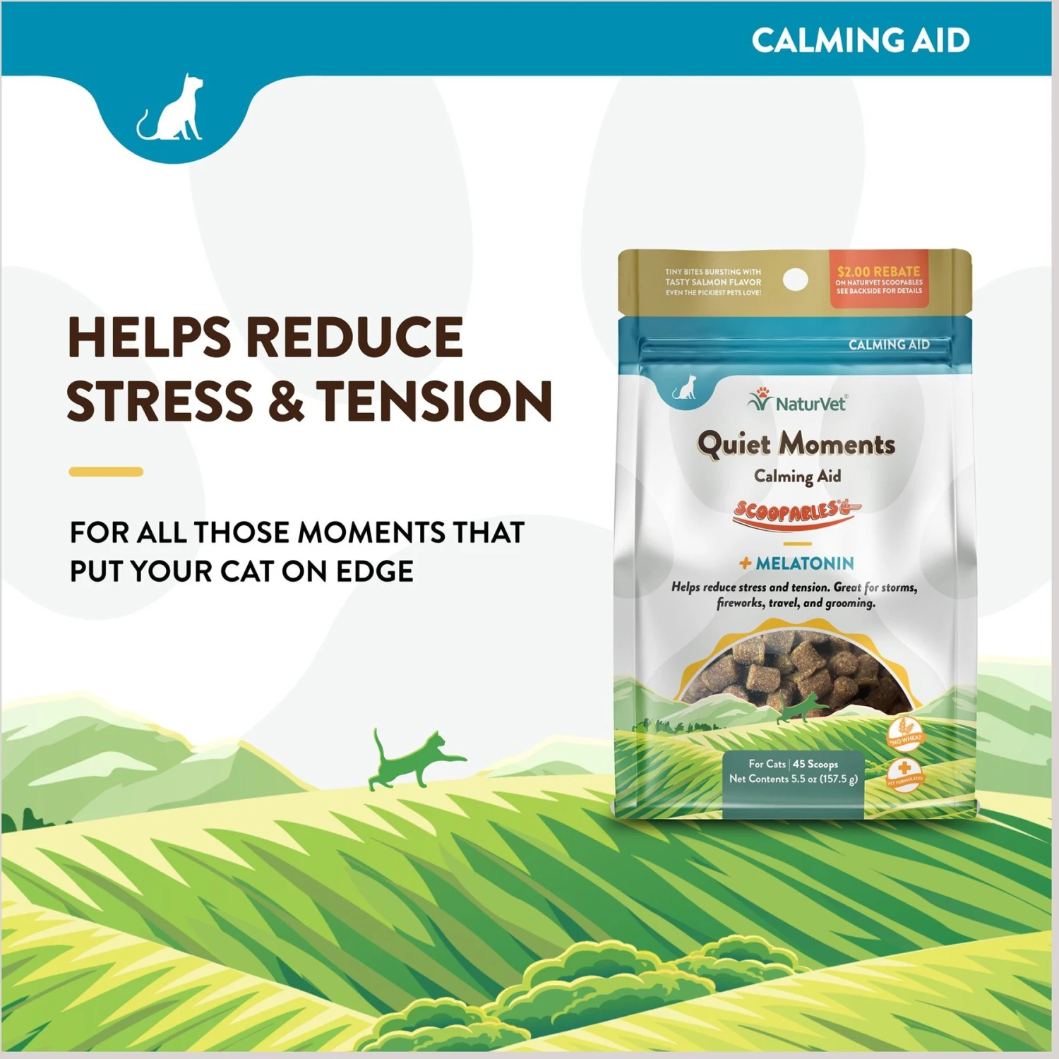 NaturVet Scoopables Quiet Moments Calming Aid Cat Supplement, 5.5-oz Bag 7 NaturVet Scoopables Quiet Moments Calming Aid Cat Supplement, 5.5-oz Bag - Image 5