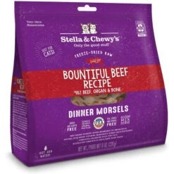 Stella & Chewy's Freeze-Dried Raw Morsels Bountiful Beef Recipe Grain-Free Protein Rich Cat & Kitten Food, 8-oz Bag