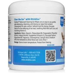Vetnique Labs Oticbliss Ear Flush Cleaner Anti-Bacterial & Anti-Fungal Medicated Dog & Cat Ear Flush Antiseptic Rinse Cleanser & Vetnique Labs Oticbliss Advanced Cleaning, Soothing Aloe & Medicated Dog & Cat Ear Wipes -Furry Friends 826478 PT6. AC SS1800 V1682018373