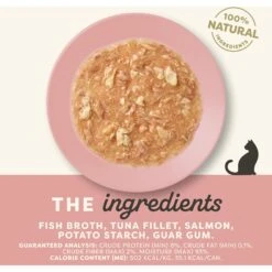 Applaws Tuna & Salmon In Gravy Limited Ingredient Canned Wet Cat Food, 2.47-oz Can, Case Of 24 -Furry Friends 836294 PT2. AC SS1800 V1685462234