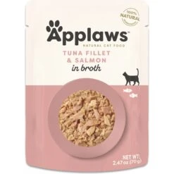Applaws Tuna With Salmon In Broth Limited Ingredient Wet Cat Food, 2.47-oz Pouch, Case Of 12