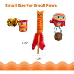 Catstages Pawrty Interactive Plush Catnip Cat Toy, Multicolor, 3 Count -Furry Friends 837446 PT4. AC SS1800 V1681835016