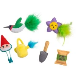 Catstages Garden Fur-ends Plush Catnip Cat Toy, Multicolor, 6 Count