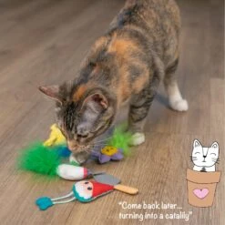 Catstages Garden Fur-ends Plush Catnip Cat Toy, Multicolor, 6 Count -Furry Friends 837478 PT5. AC SS1800 V1681834981