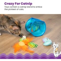 Catstages Hide & Seek Fish Bowl Interactive Cat Puzzle Toy, Blue -Furry Friends 837510 PT3. AC SS1800 V1681834910