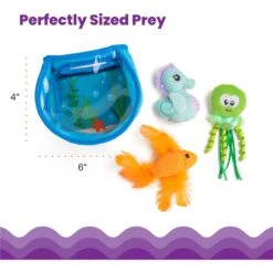 Catstages Hide & Seek Fish Bowl Interactive Cat Puzzle Toy, Blue -Furry Friends 837510 PT4. AC SS1800 V1681836216