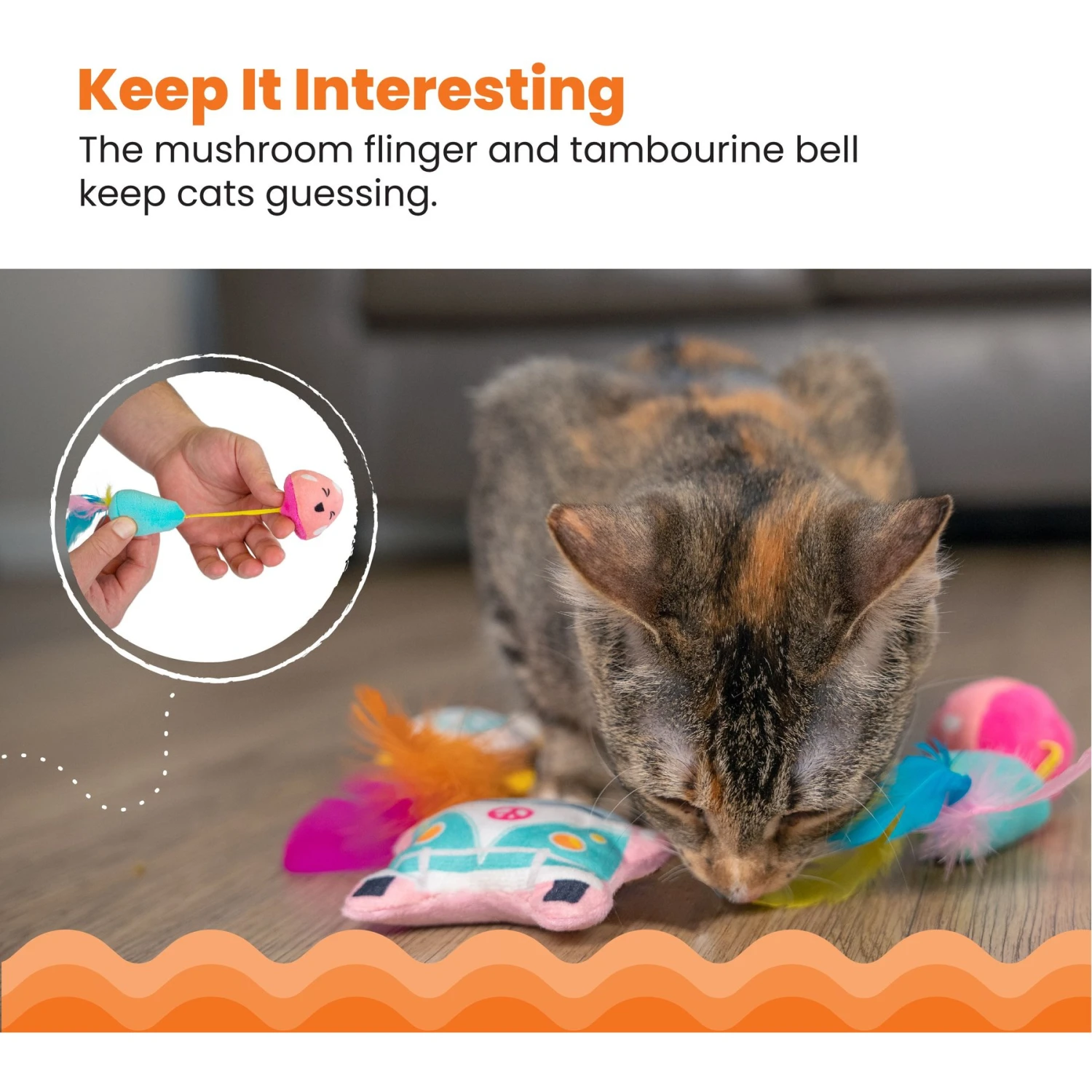 Catstages Festival-Themed Interactive Plush Catnip Cat Toy, Multicolor, 3 Count 4 Catstages Festival-Themed Interactive Plush Catnip Cat Toy, Multicolor, 3 Count - Image 2