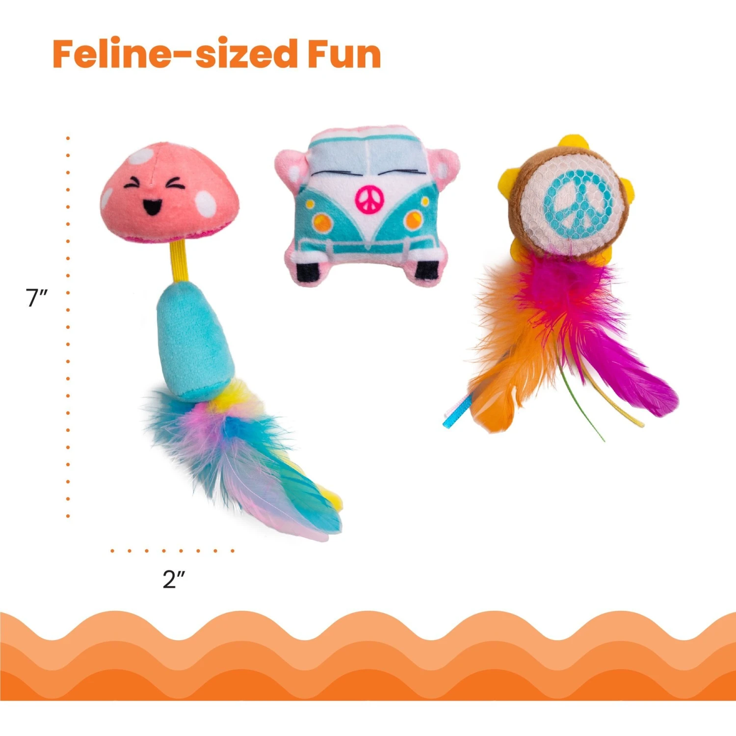 Catstages Festival-Themed Interactive Plush Catnip Cat Toy, Multicolor, 3 Count 7 Catstages Festival-Themed Interactive Plush Catnip Cat Toy, Multicolor, 3 Count - Image 5