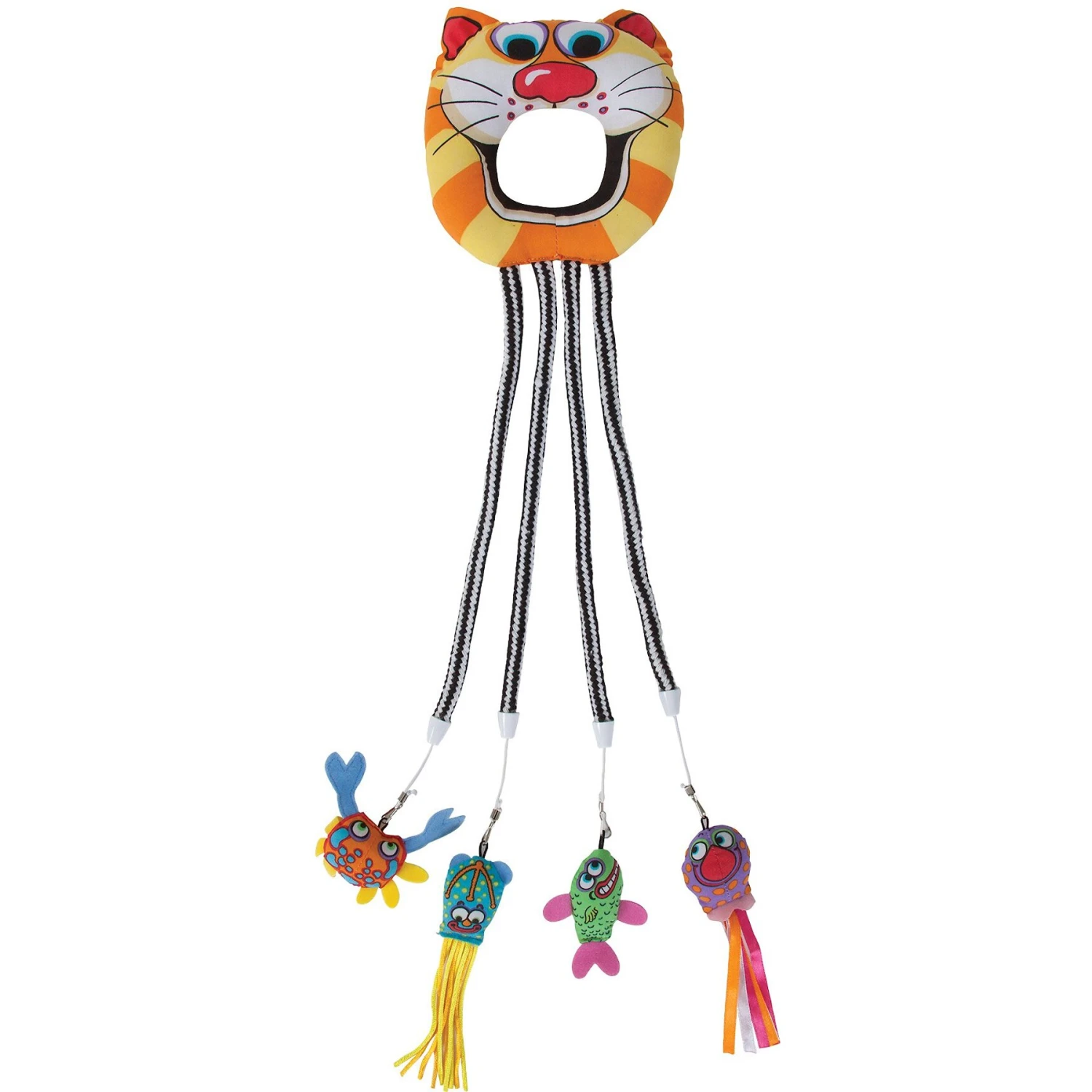 Fat Cat Catfisher Kitty Hoots Doorknob Hanger Cat Toy, Color Varies 3 Fat Cat Catfisher Kitty Hoots Doorknob Hanger Cat Toy, Color Varies