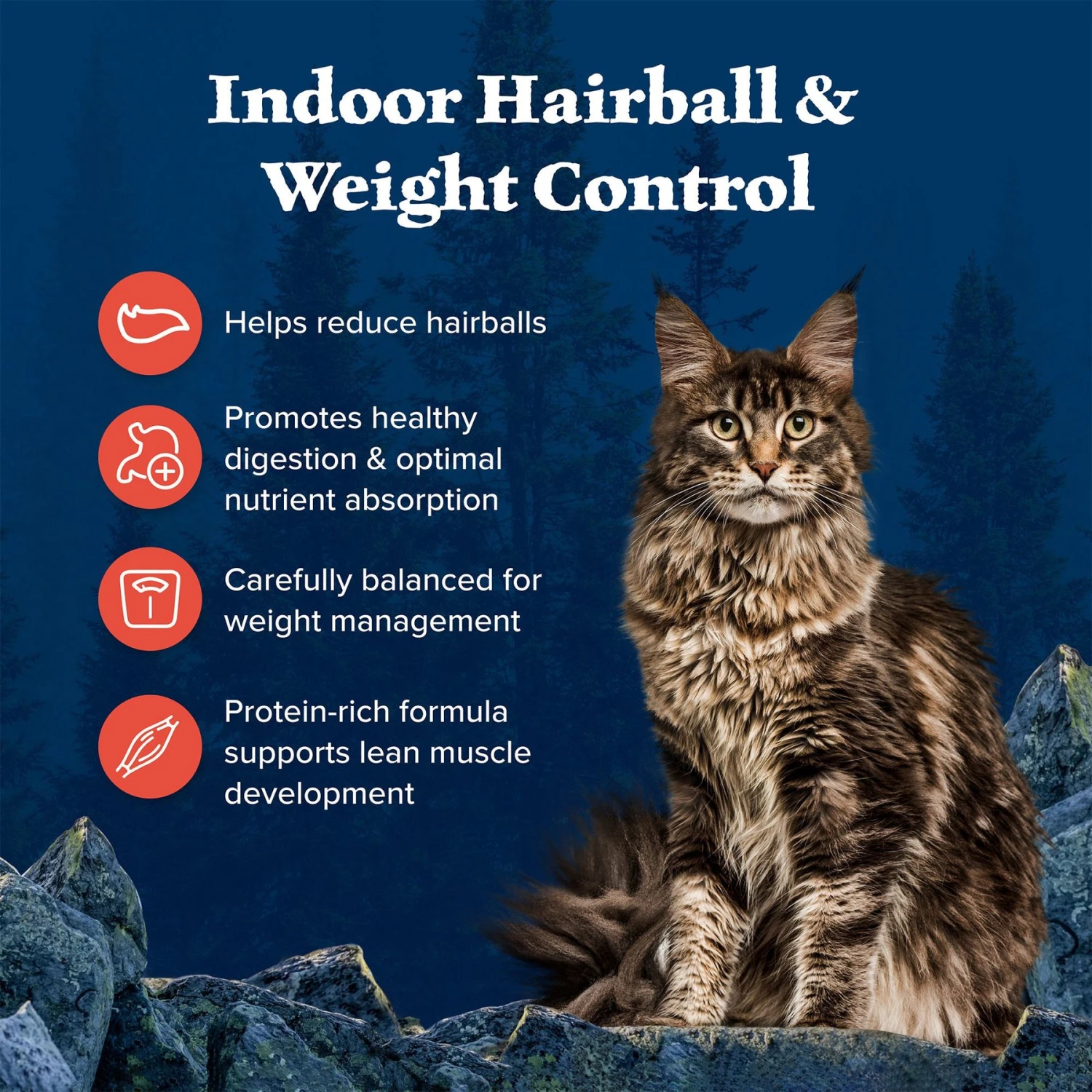Blue Buffalo Wilderness Indoor Hairball & Weight Control Chicken Recipe Grain-Free Dry Cat Food 6 Blue Buffalo Wilderness Indoor Hairball & Weight Control Chicken Recipe Grain-Free Dry Cat Food - Image 4