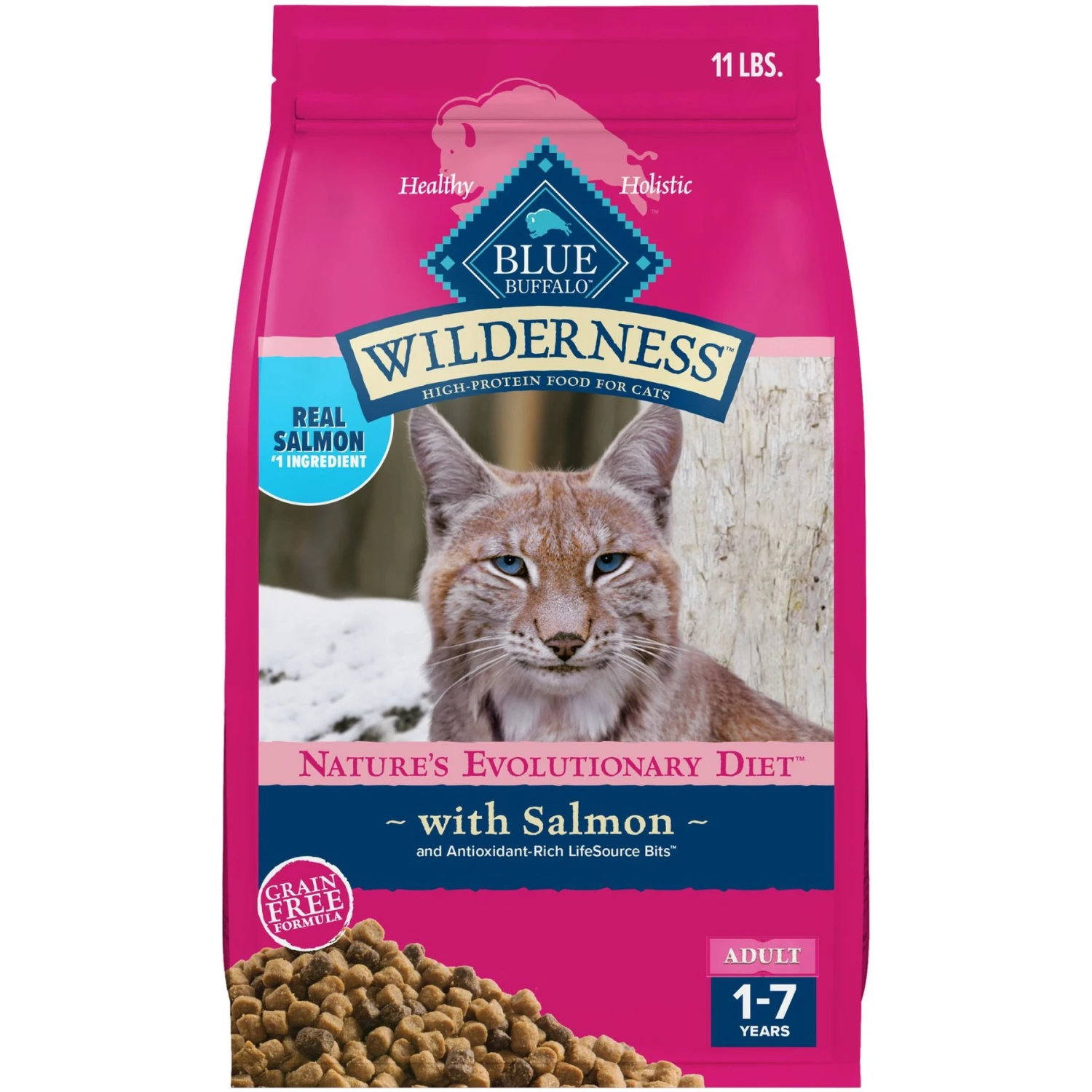 Blue Buffalo Wilderness Salmon Recipe Grain-Free Dry Cat Food 3 Blue Buffalo Wilderness Salmon Recipe Grain-Free Dry Cat Food
