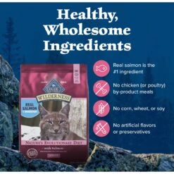 Blue Buffalo Wilderness Salmon Recipe Grain-Free Dry Cat Food 14 Blue Buffalo Wilderness Salmon Recipe Grain-Free Dry Cat Food -Furry Friends 84281 PT5. AC SS1800 V1689356431