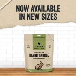 Vital Essentials Rabbit Entree Cat Food Mini Patties Grain-Free Freeze-Dried Raw Cat Food, 3.75-oz Bag -Furry Friends 846406 PT2. AC SS1800 V1685991178