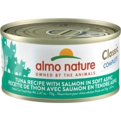 Almo Nature Classic Complete Premium Grain-Free Tuna Recipe With Salmon In Soft Aspic Cat Food, 2.47-oz, Case Of 12