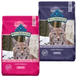 Blue Buffalo Wilderness Chicken Recipe Grain-Free Dry Cat Food & Blue Buffalo Wilderness Salmon Recipe Grain-Free Dry Cat Food
