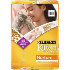 Kitten Chow Nurture Muscle & Brain Development Dry Cat Food & Fancy Feast Tender Feast Variety Pack Canned Kitten Food -Furry Friends 854286 PT5. AC SS1800 V1683743637