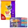 Meow Mix Original Choice Dry Cat Food & Purina Friskies Seafood & Chicken Pate Favorites Variety Pack Wet Cat Food, 5.5-oz Can, Case Of 40 -Furry Friends 854294 MAIN. AC SS1800 V1683744274