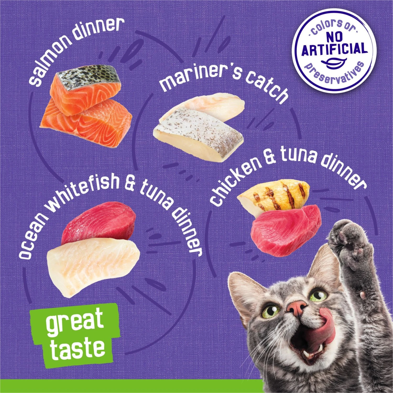 Meow Mix Original Choice Dry Cat Food & Purina Friskies Seafood & Chicken Pate Favorites Variety Pack Wet Cat Food, 5.5-oz Can, Case Of 40 10 Meow Mix Original Choice Dry Cat Food & Purina Friskies Seafood & Chicken Pate Favorites Variety Pack Wet Cat Food, 5.5-oz Can, Case Of 40 - Image 8