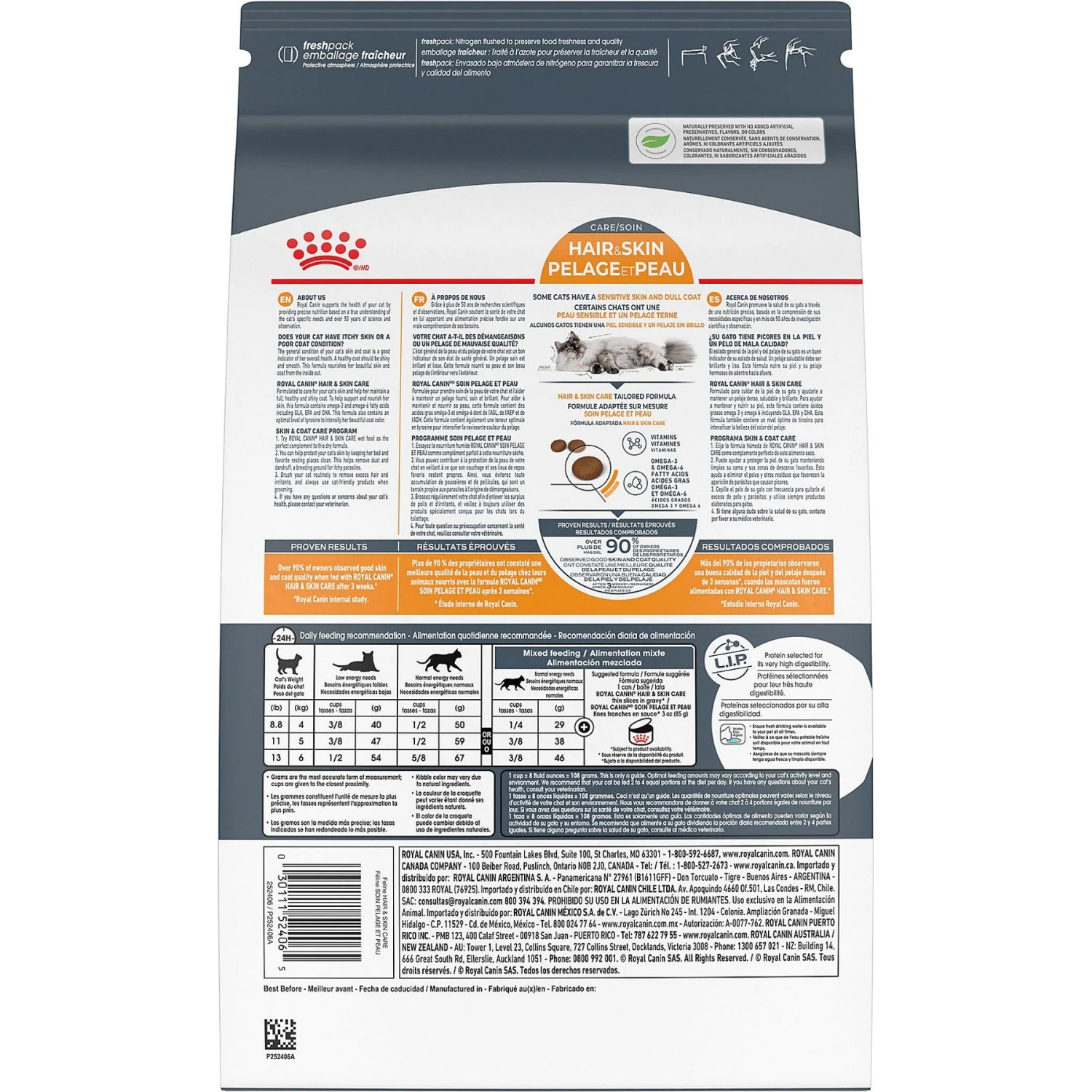 Royal Canin Feline Care Nutrition Hair & Skin Care Dry Cat Food 4 Royal Canin Feline Care Nutrition Hair & Skin Care Dry Cat Food - Image 2